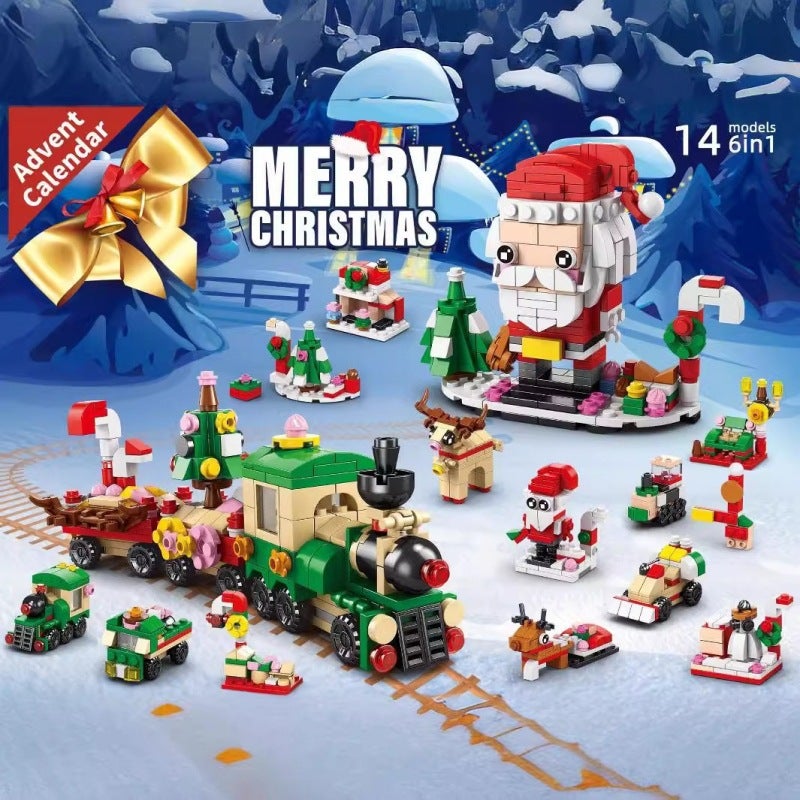 Christmas Blind Box New Product Compatible With Lego Poke Hole Gift Children'S Assembled Building Blocks Toy Model - Image 2